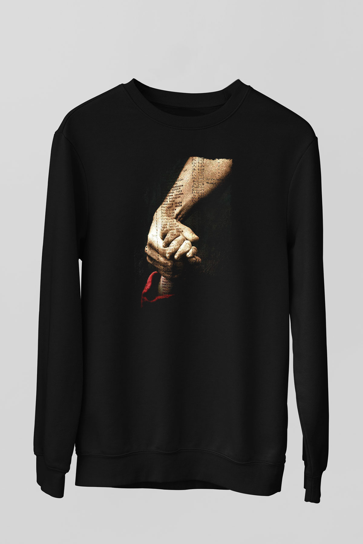 Unisex Schindler'in Listesi (Schindler's List) Baskılı Siyah Sweatshirt