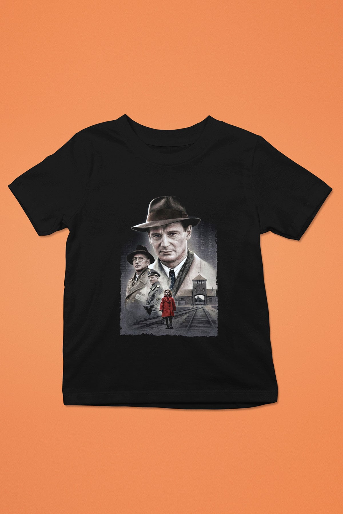 Unisex Schindler'in Listesi (Schindler's List) Baskılı Siyah Çocuk T-Shirt
