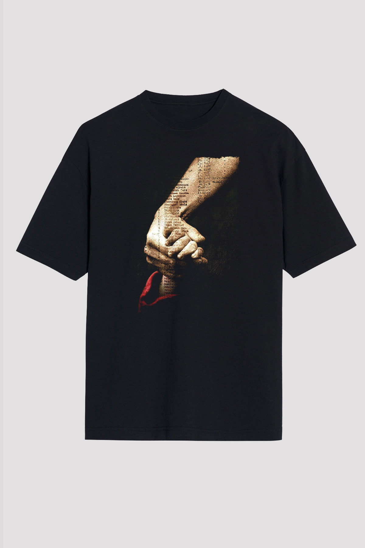 Unisex Schindler'in Listesi (Schindler's List) Baskılı Siyah Oversize Tshirt