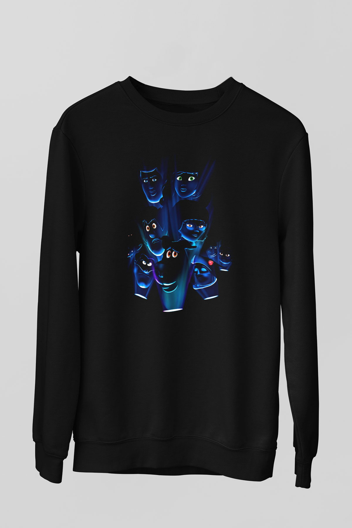 Unisex Scooby-Doo Baskılı Siyah Sweatshirt