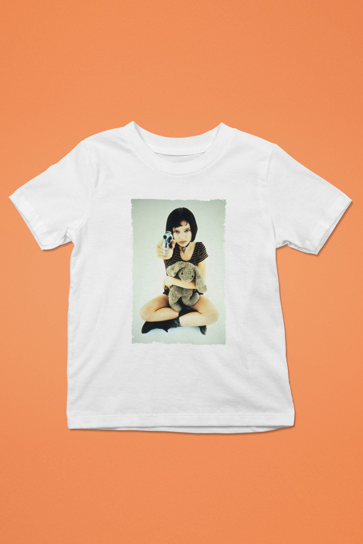 Unisex Sevginin Gücü (Leon The Professional) Baskılı Beyaz Çocuk Tişört