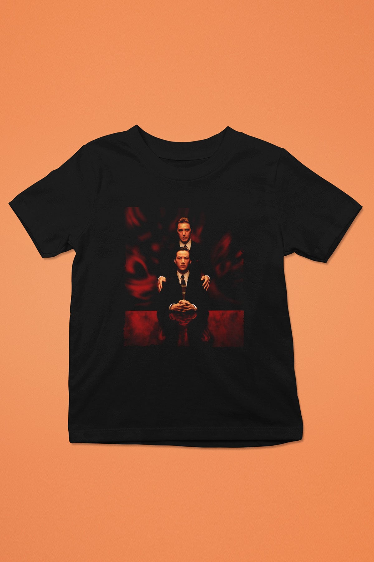 Unisex Şeytanın Avukatı (The Devil's Advocate) Baskılı Siyah Çocuk Tişört