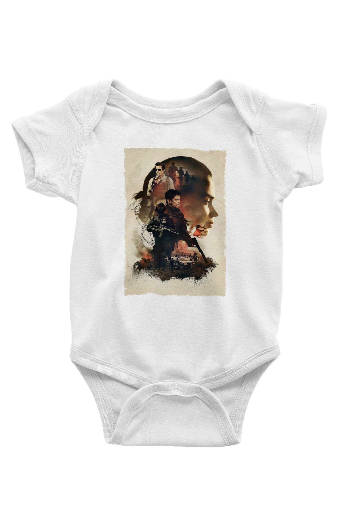Unisex Sicario Baskılı Bebek Body - Zıbın