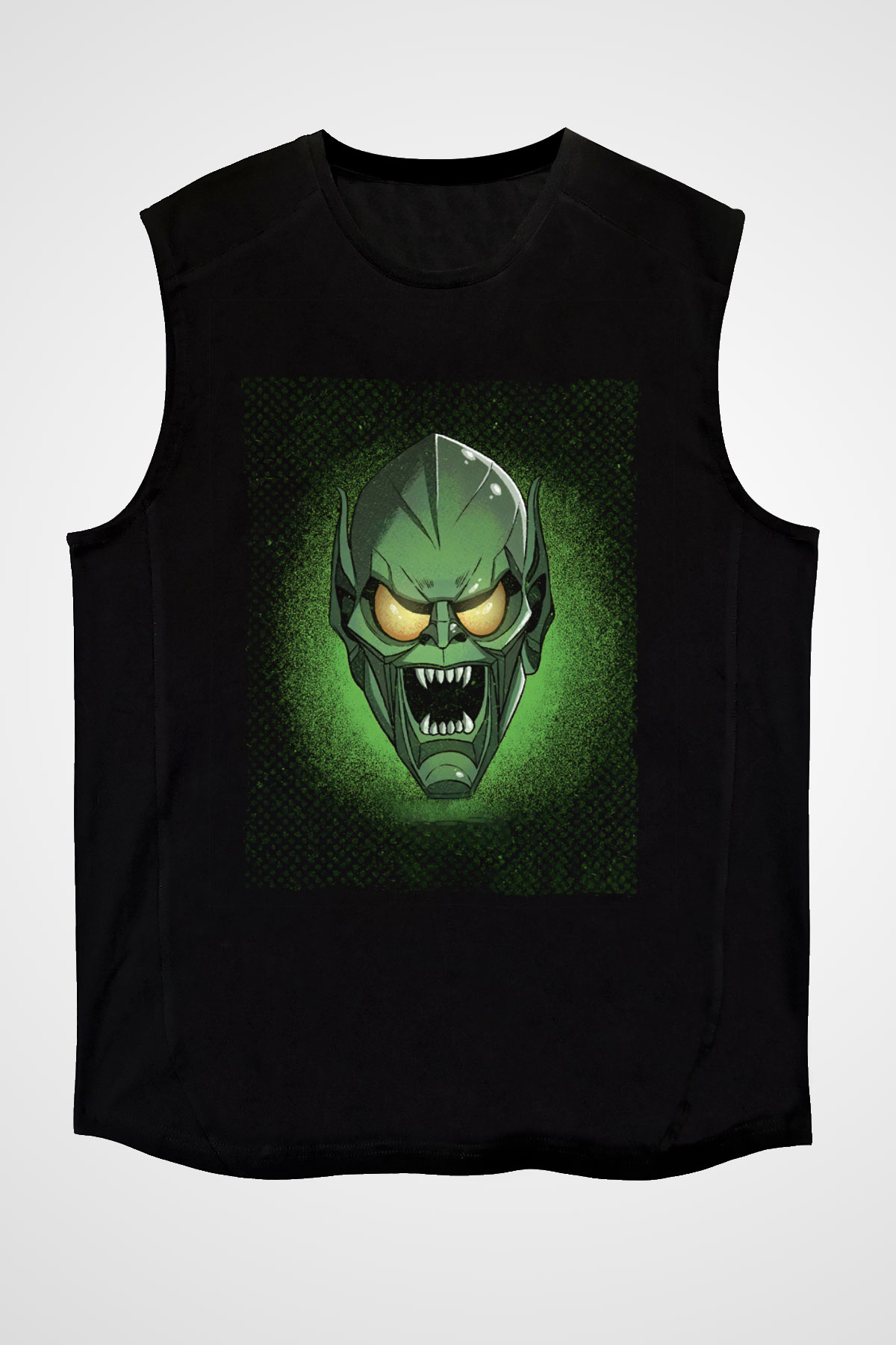 Unisex Sinister Six Baskılı Siyah Kolsuz Tshirt