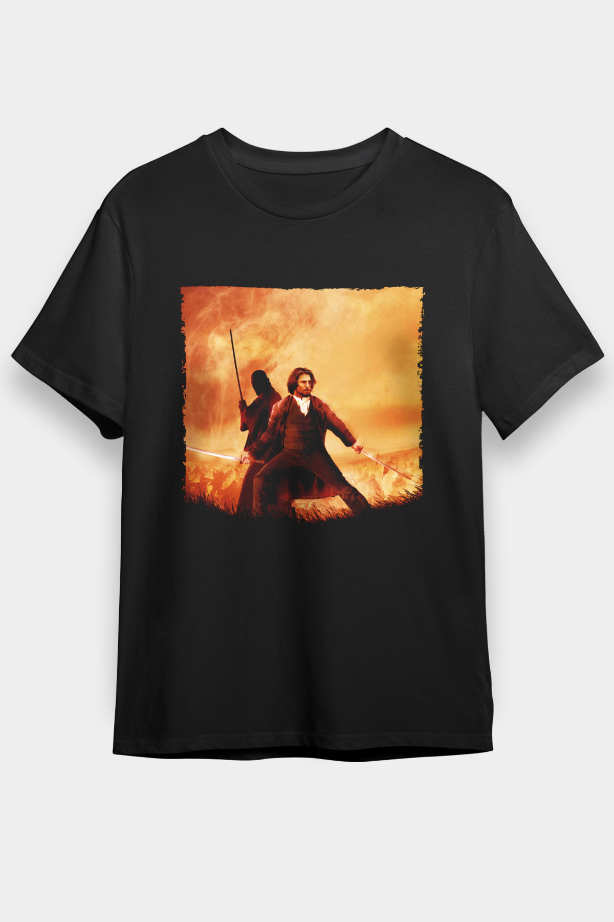 Unisex Son Samuray (The Last Samurai) Baskılı Siyah Tshirt