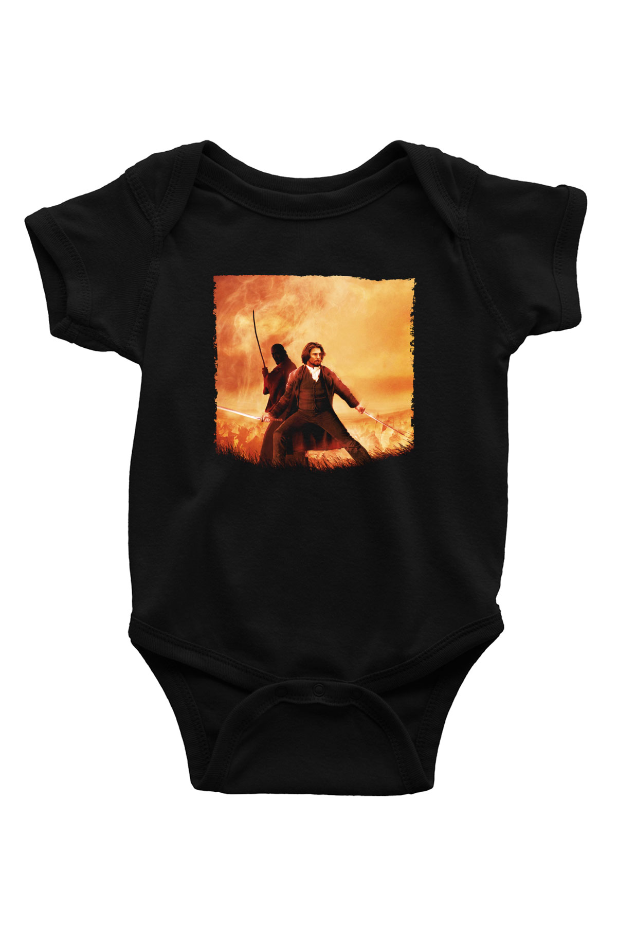 Unisex Son Samuray (The Last Samurai) Baskılı Siyah Bebek Body - Zıbın