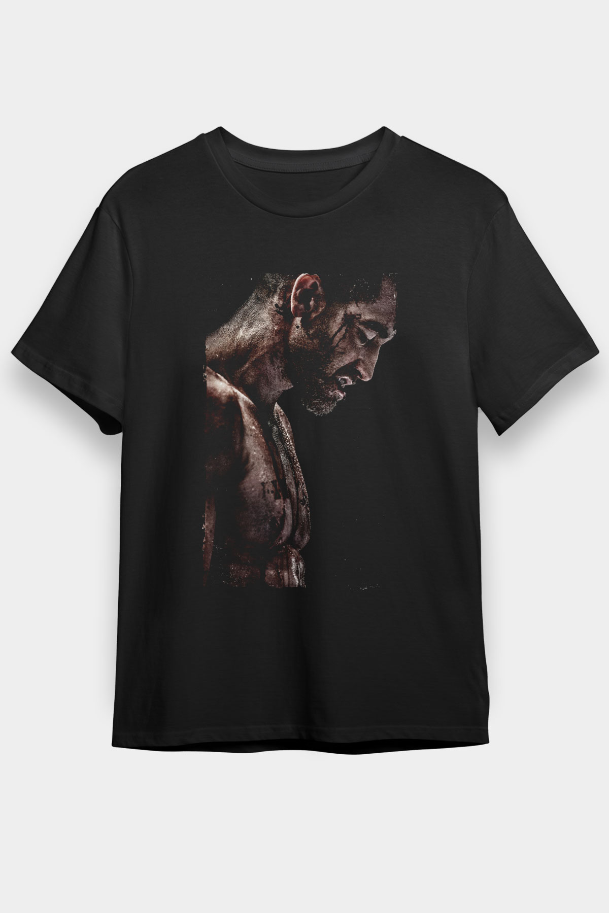 Unisex Southpaw Baskılı Siyah Tişört