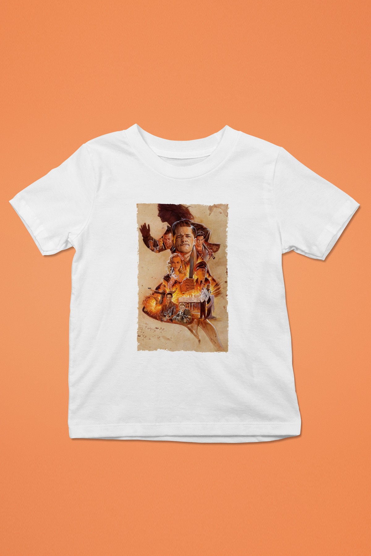 Unisex Soysuzlar Çetesi (Inglourious Basterds) Baskılı Beyaz Çocuk Tişört