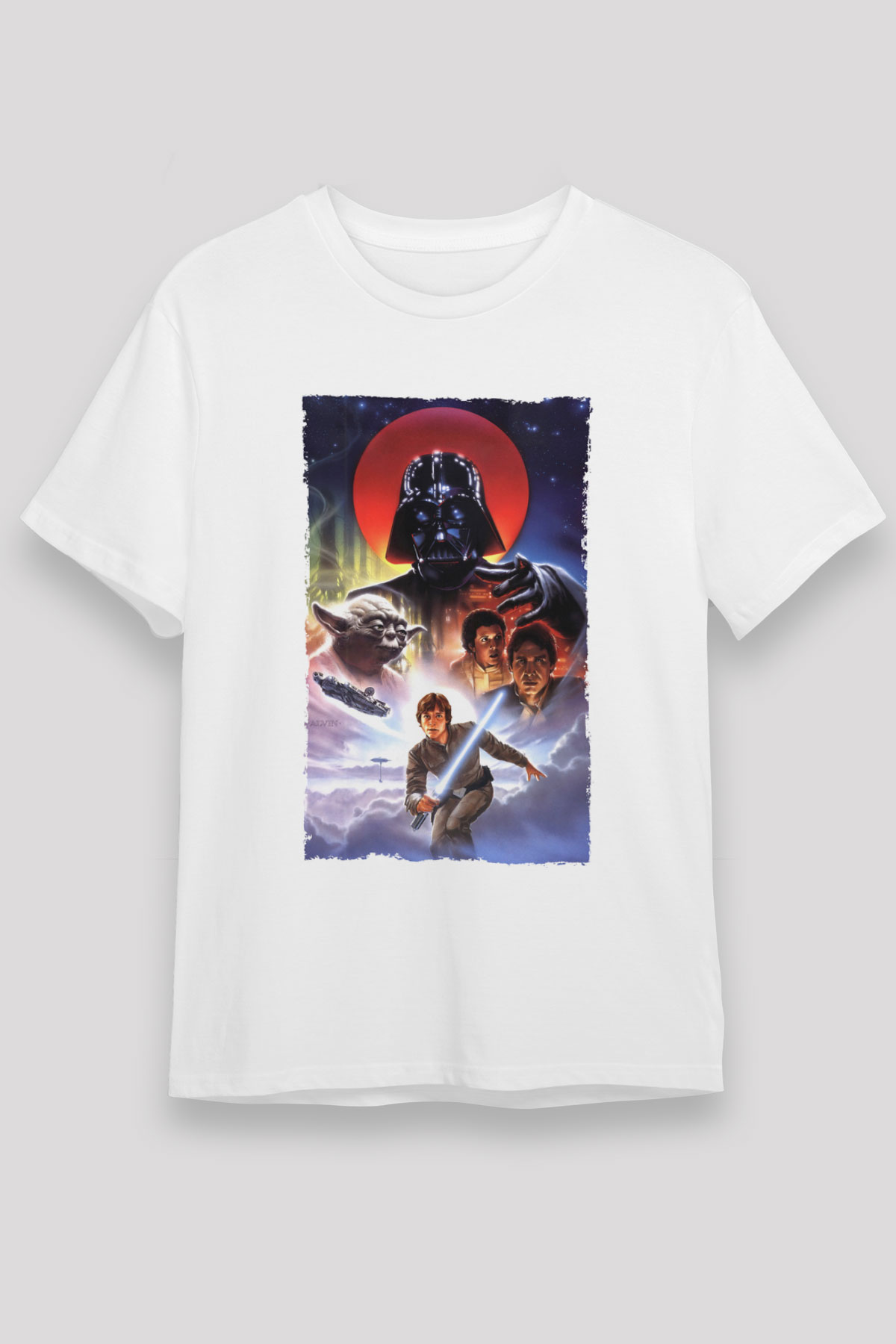 Unisex Star Wars İmparator'un Dönüşü (The Empire Strikes Back) Baskılı Beyaz T-shirt