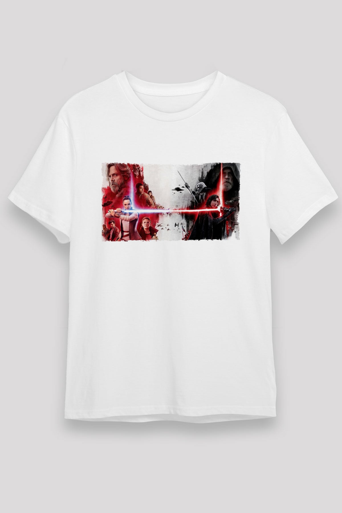 Unisex Star Wars Son Jedi Baskılı Beyaz Tişört