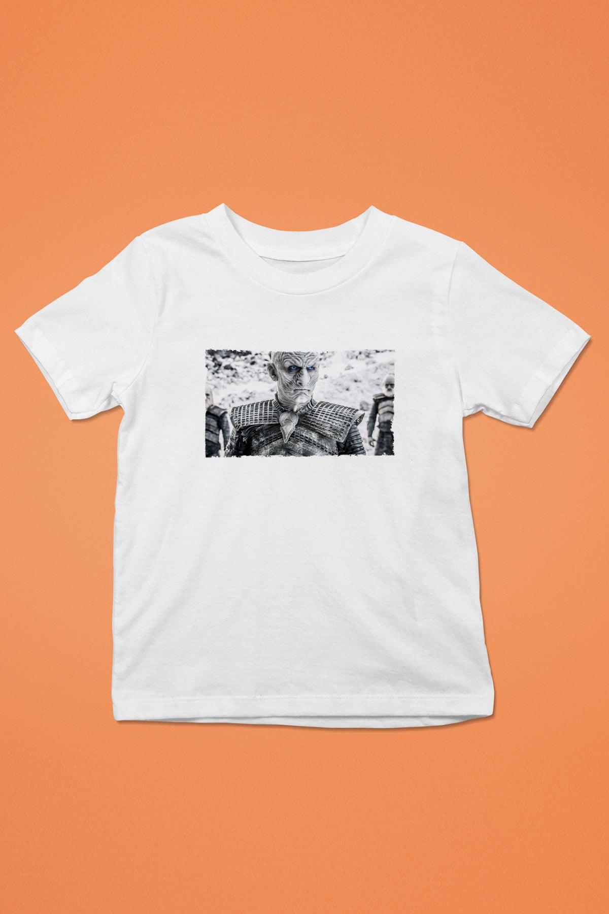 Unisex Taht Oyunları Baskılı Beyaz Çocuk Tshirt