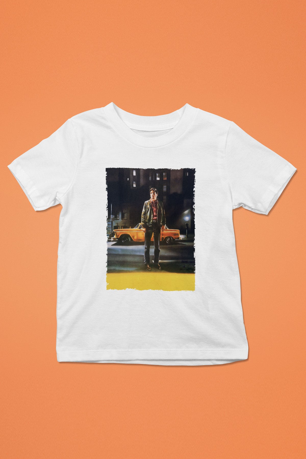 Unisex Taksi Şoförü (Taxi Driver) Baskılı Beyaz Çocuk Tişört