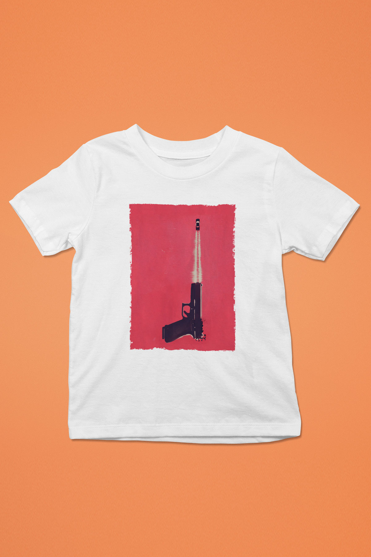 Unisex Tam Gaz - Baby Driver Baskılı Beyaz Çocuk Tshirt