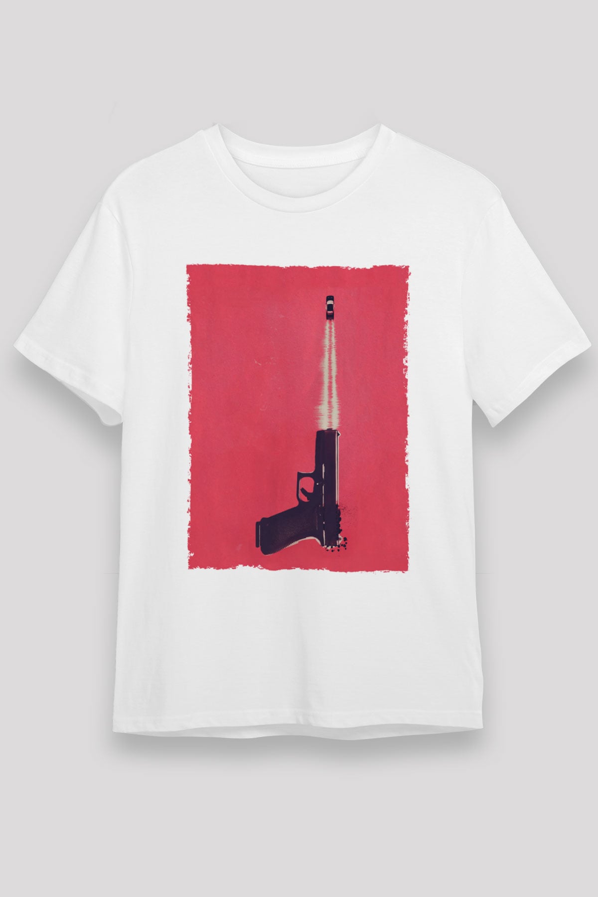 Unisex Tam Gaz - Baby Driver Baskılı Beyaz Tshirt