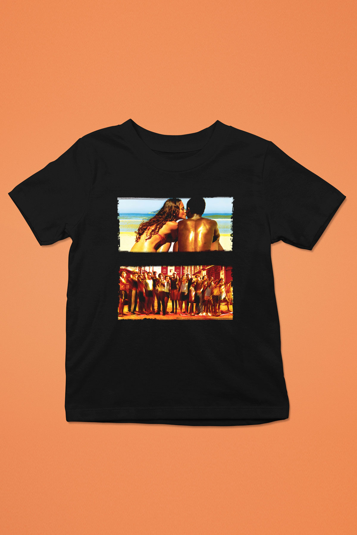 Unisex Tanrı Kent (City of God) Baskılı Siyah Çocuk Tişört