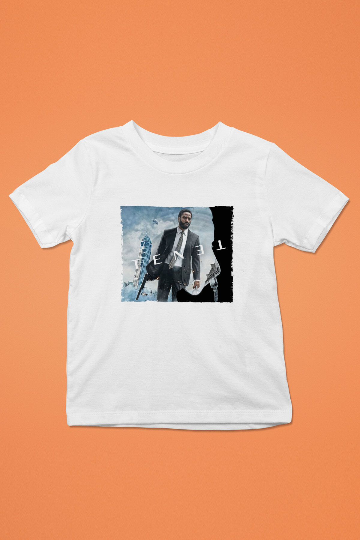 Unisex Tenet Baskılı Beyaz Çocuk Tshirt