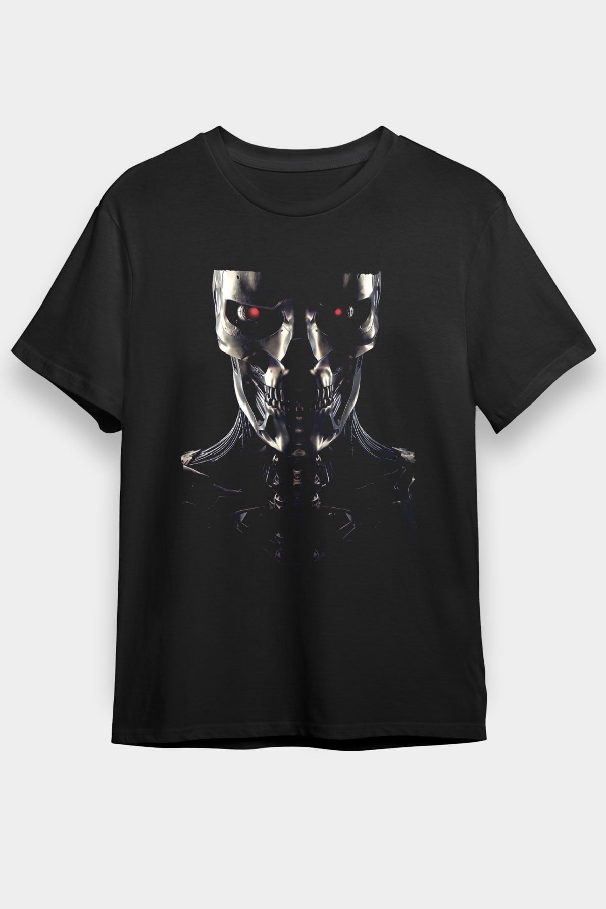 Unisex Terminatör Kara Kader (Terminator Dark Fate) Baskılı Siyah Tişört