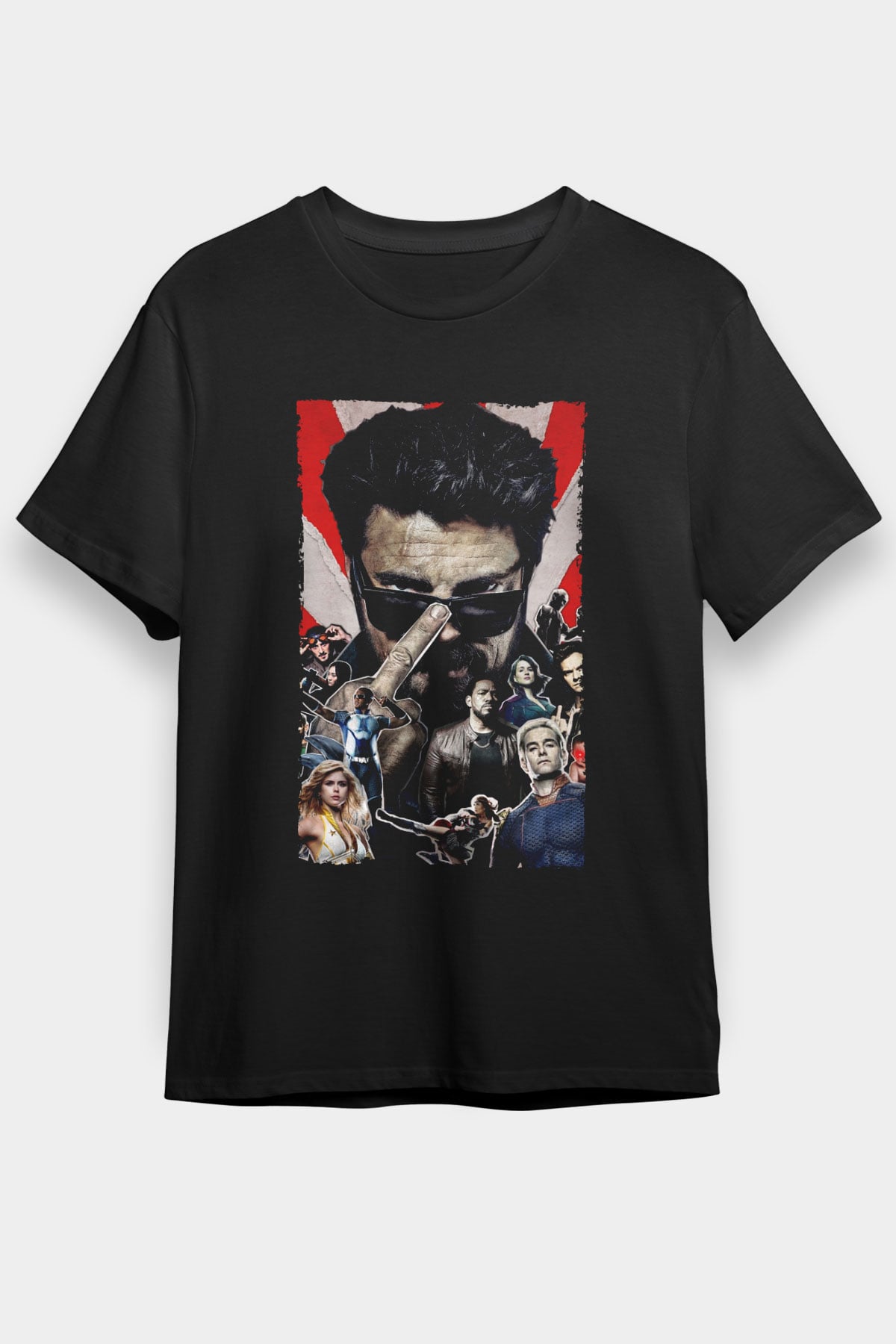 Unisex The Boys Baskılı Siyah Tişört