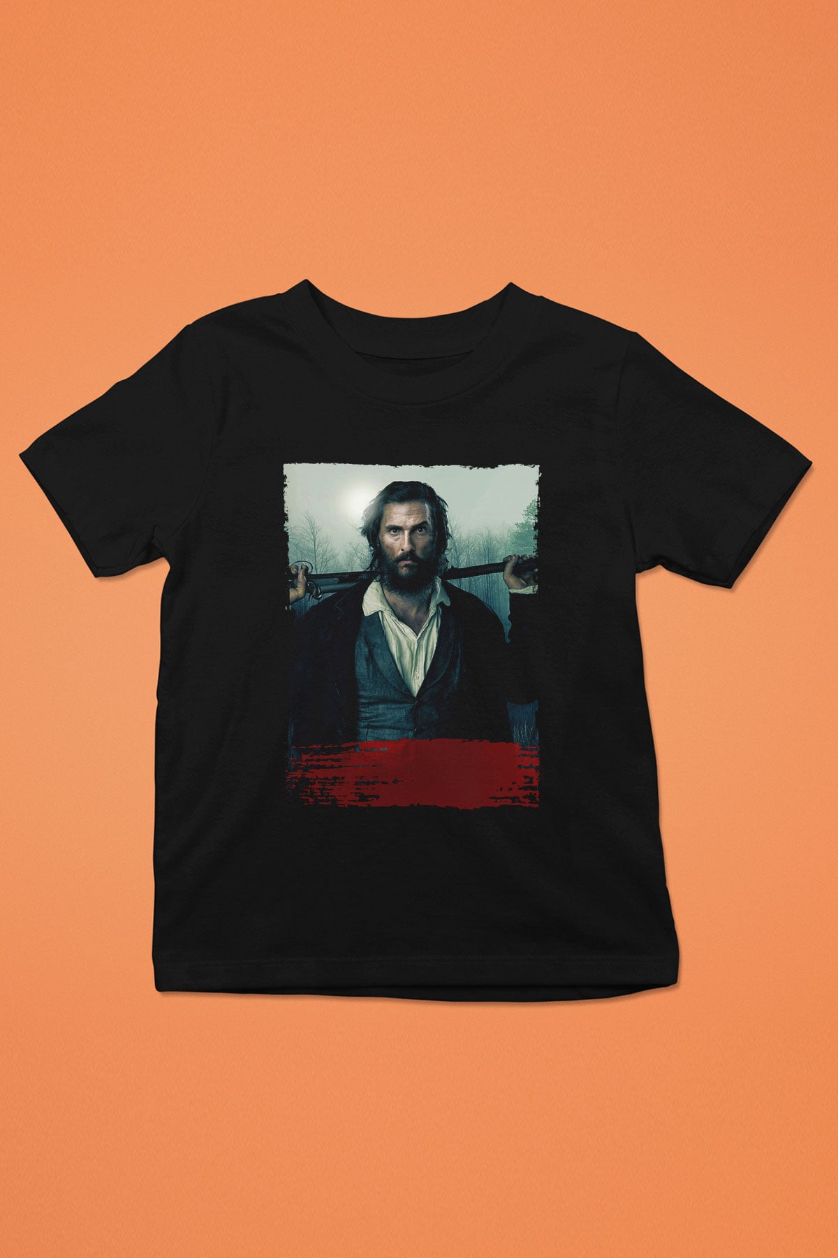 Unisex The Free State of Jones Baskılı Siyah Çocuk Tişört