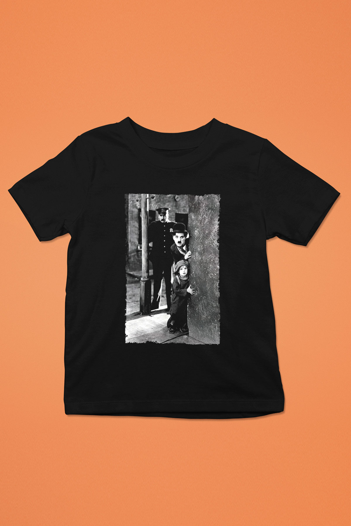 Unisex The Kid Baskılı Siyah Çocuk Tişört