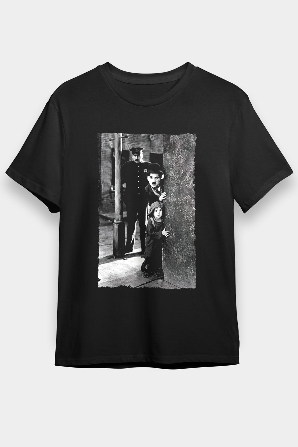 Unisex The Kid Baskılı Siyah Tişört