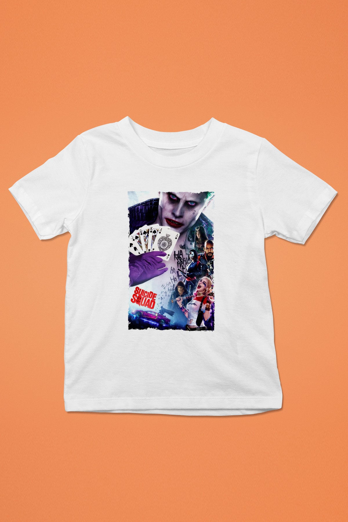 Unisex The Suicide Squad (İntihar Timi) Baskılı Beyaz Çocuk Tshirt
