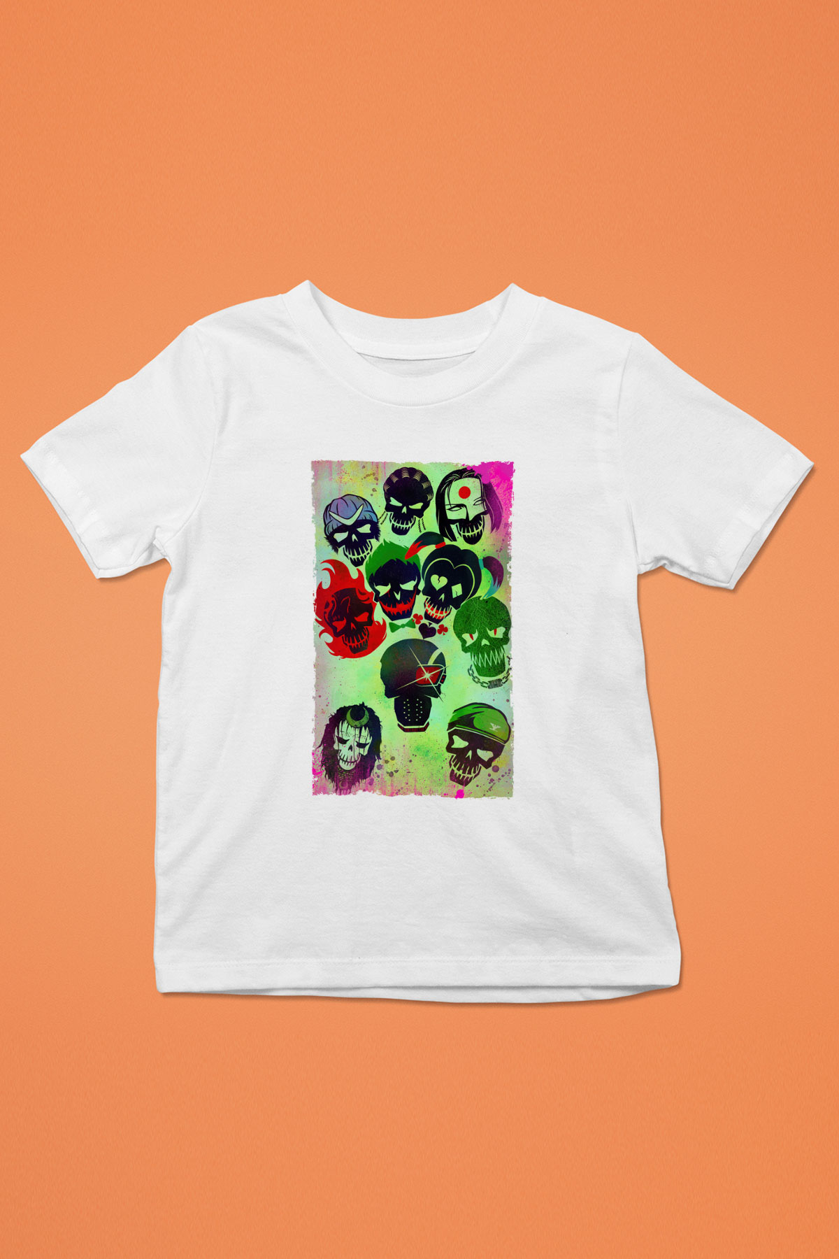 Unisex The Suicide Squad (İntihar Timi) Baskılı Beyaz Çocuk Tişört
