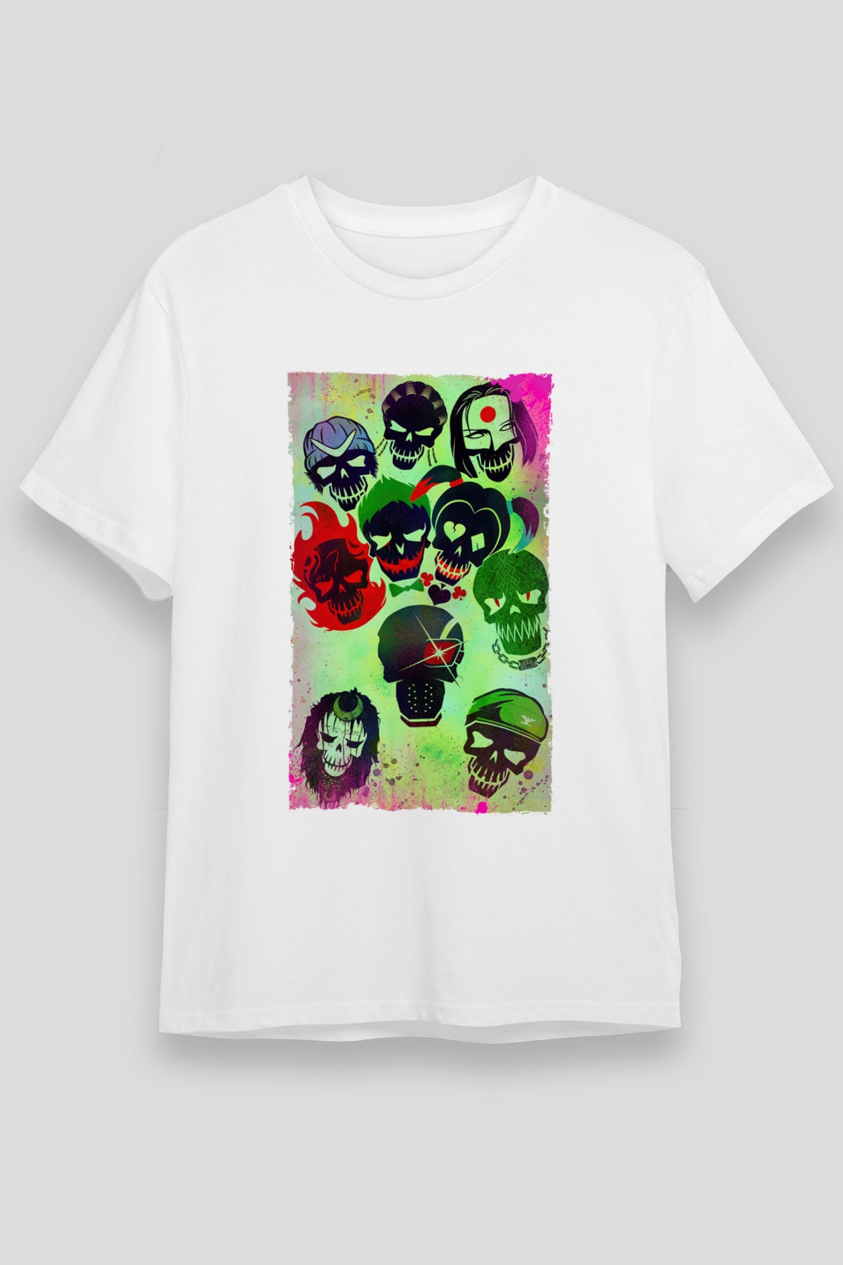Unisex The Suicide Squad (İntihar Timi) Baskılı Beyaz Tişört