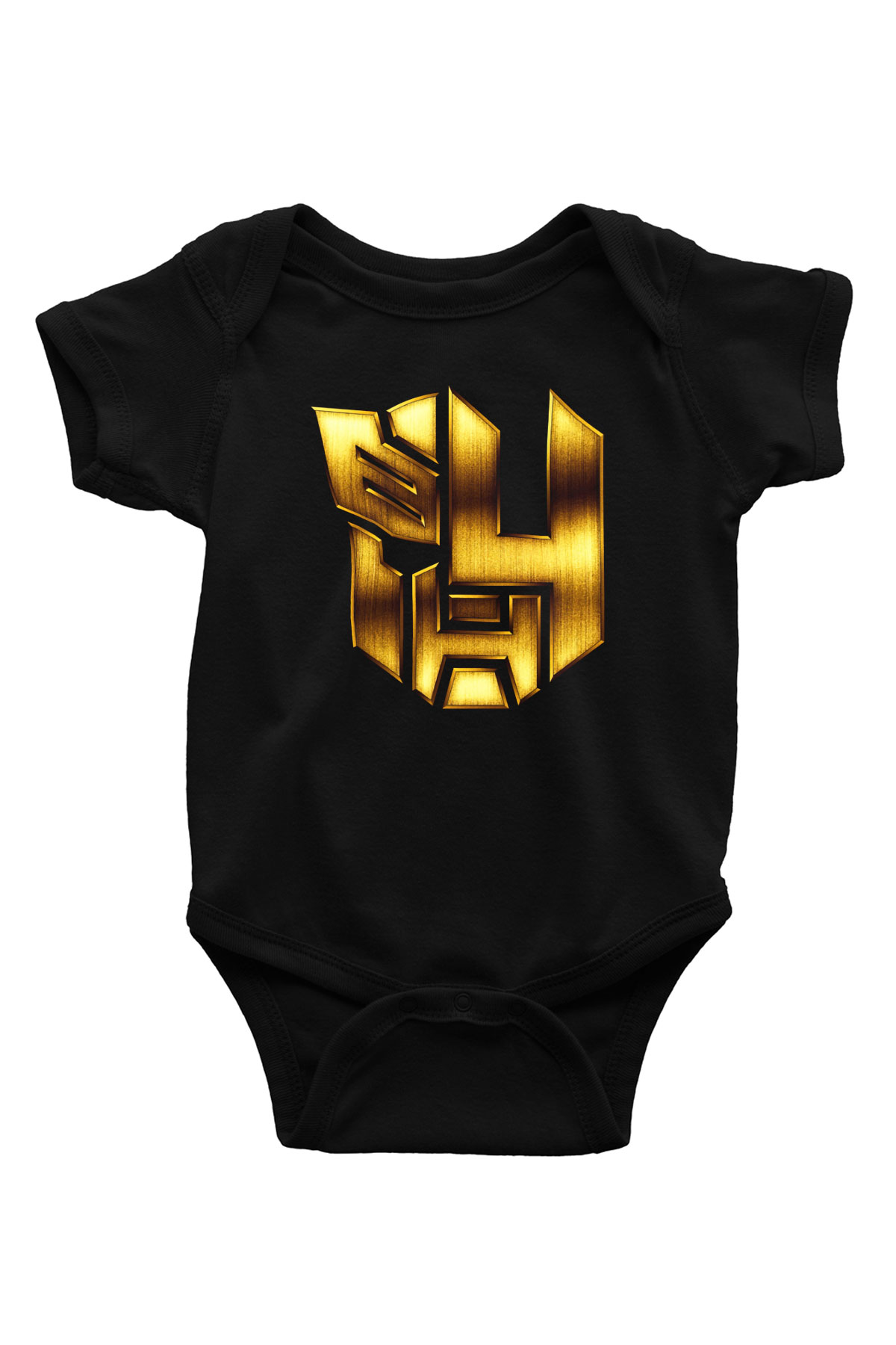 Unisex Transformers 4 Baskılı Siyah Bebek Body - Zıbın