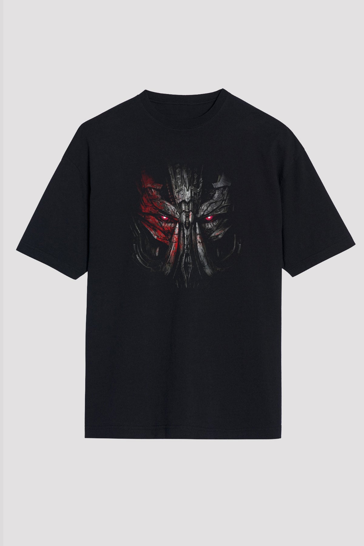 Unisex Transformers 5 (Transformers The Last Knight) Baskılı Siyah Oversize Tshirt
