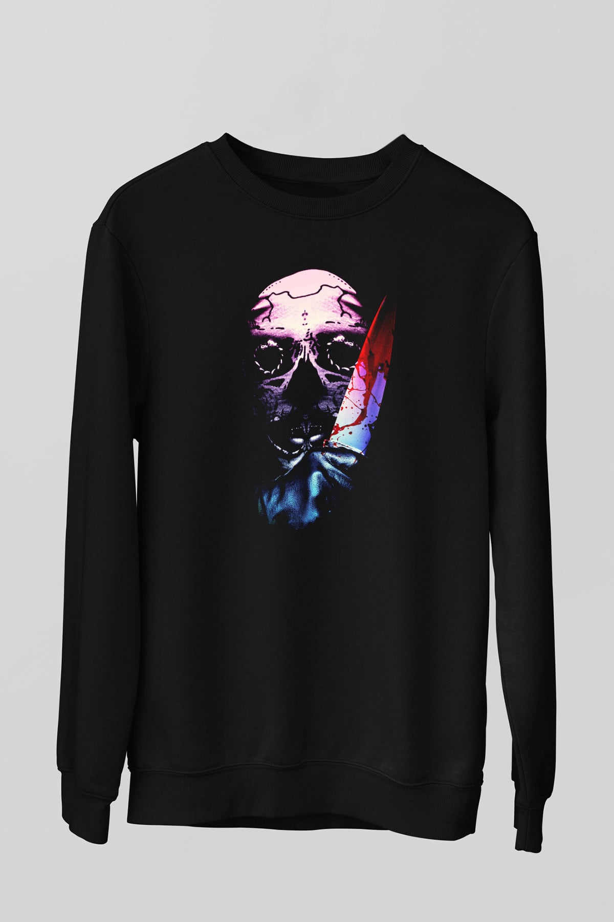 Unisex Trespassers Baskılı Siyah Sweatshirt