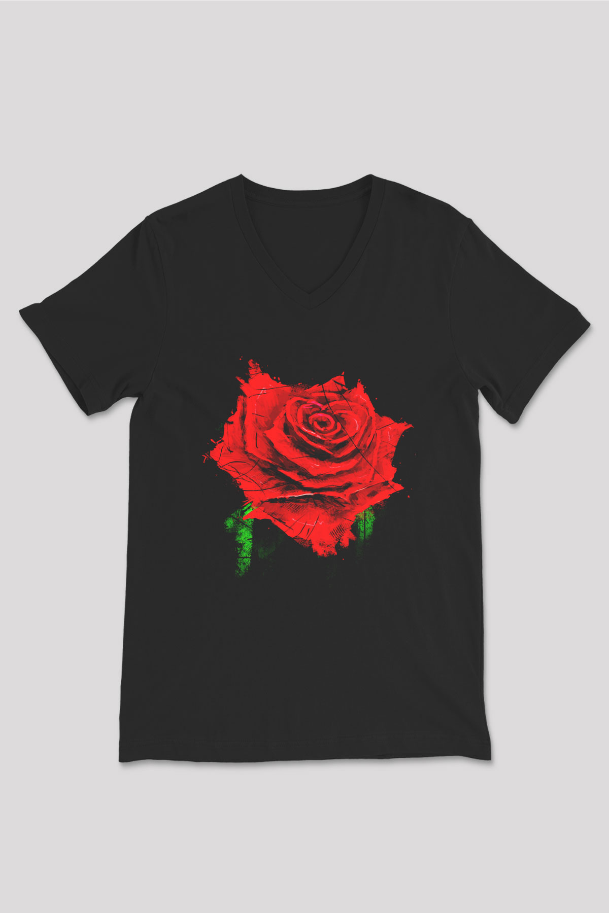 Unisex V Yaka Tişört TSR225