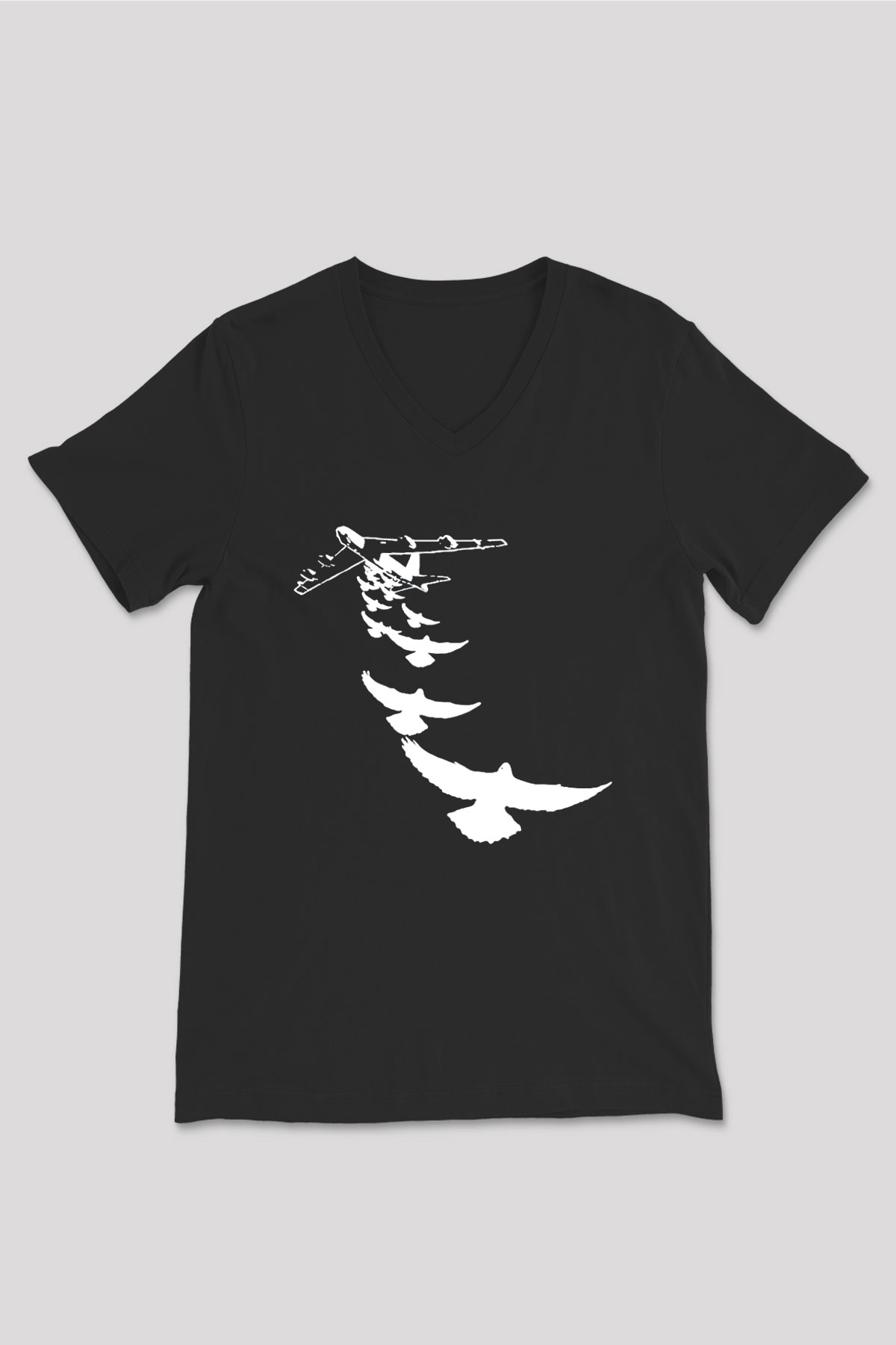 Unisex V Yaka Tişört TSR412