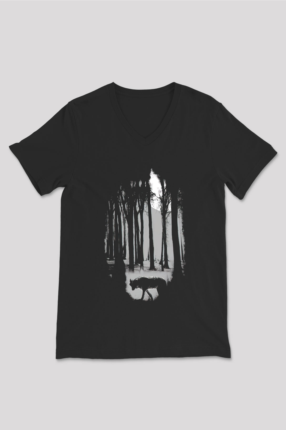 Unisex V Yaka Tişört TSR455