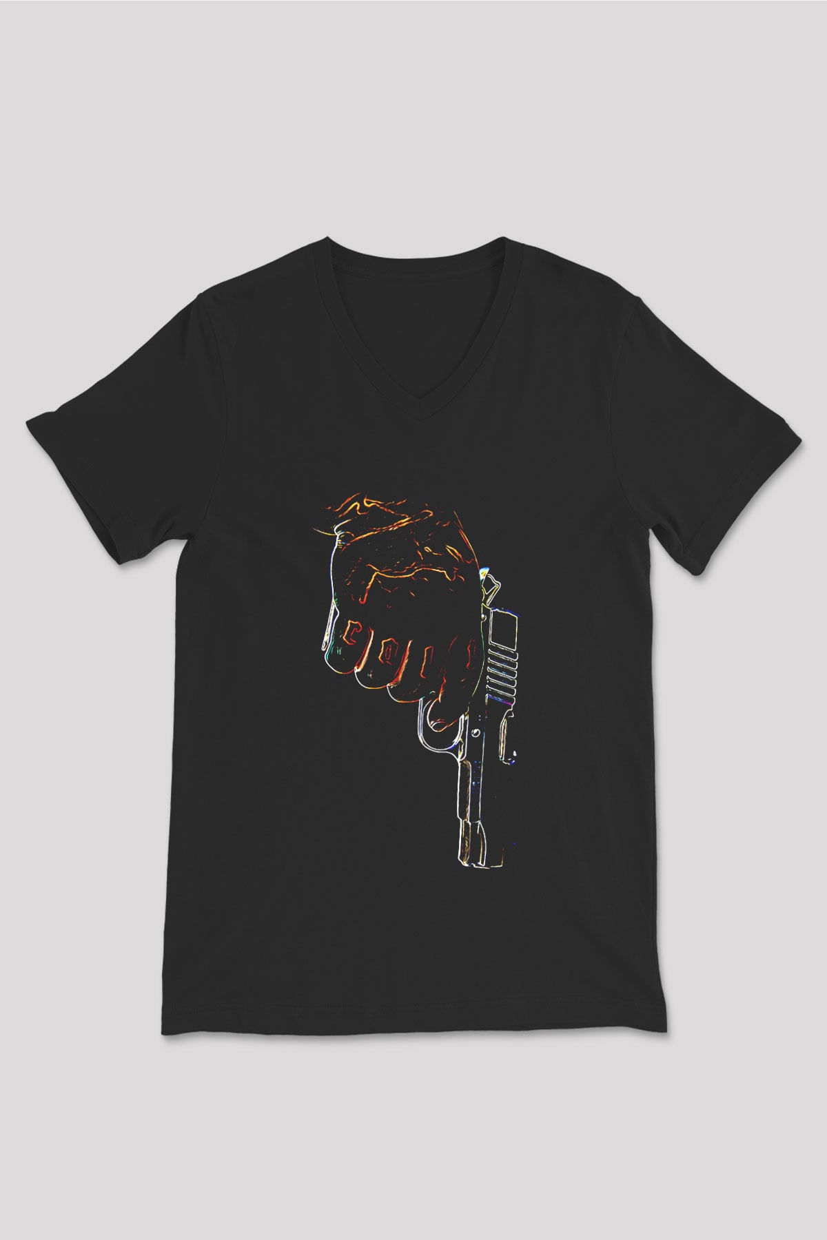 Unisex V Yaka Tişört TSR5
