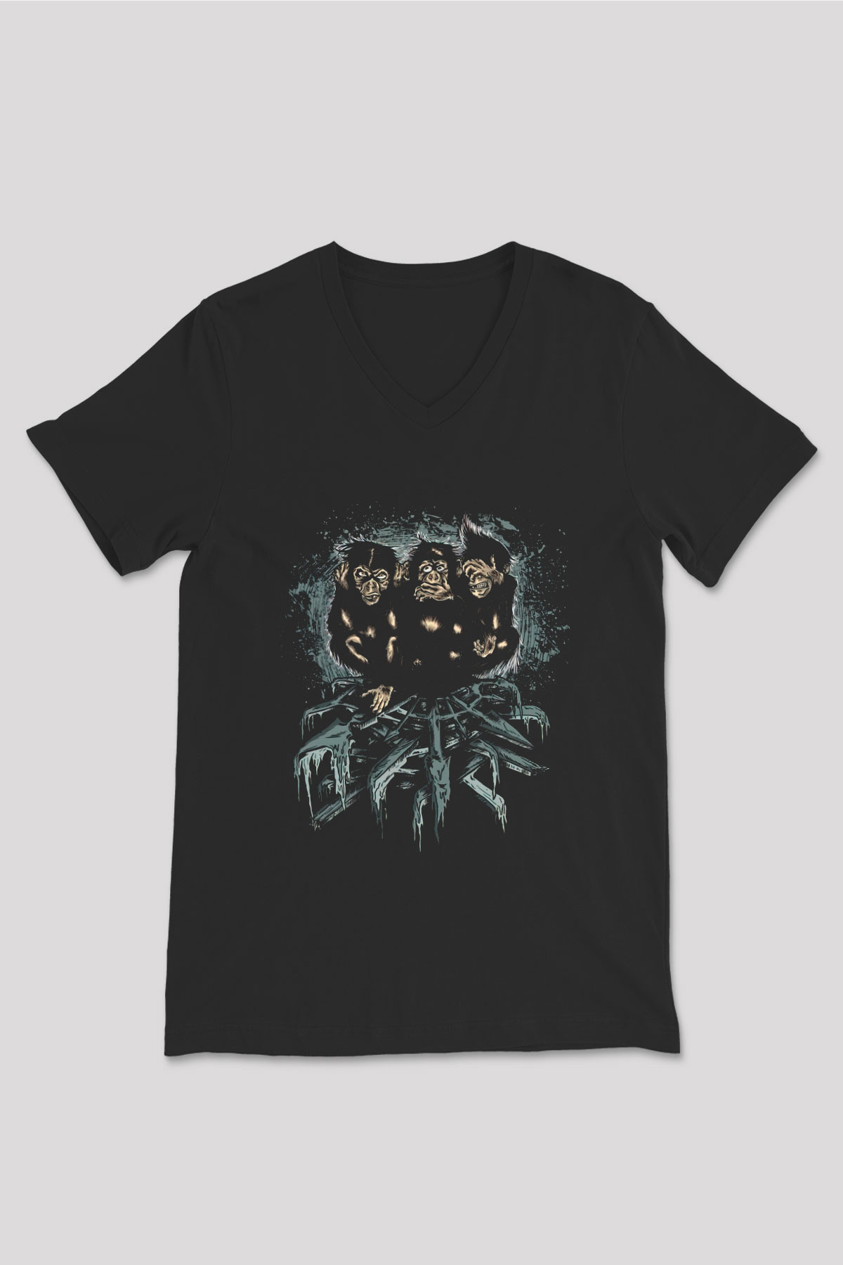 Unisex V Yaka Tişört TSR65