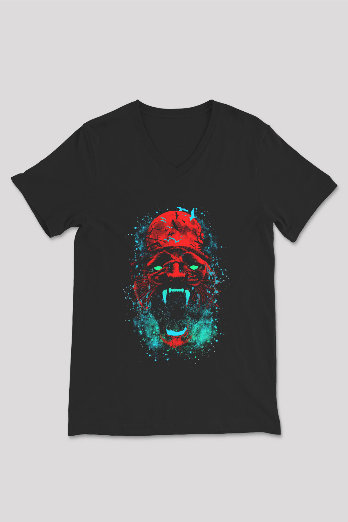 Unisex V Yaka Tişört TSR87