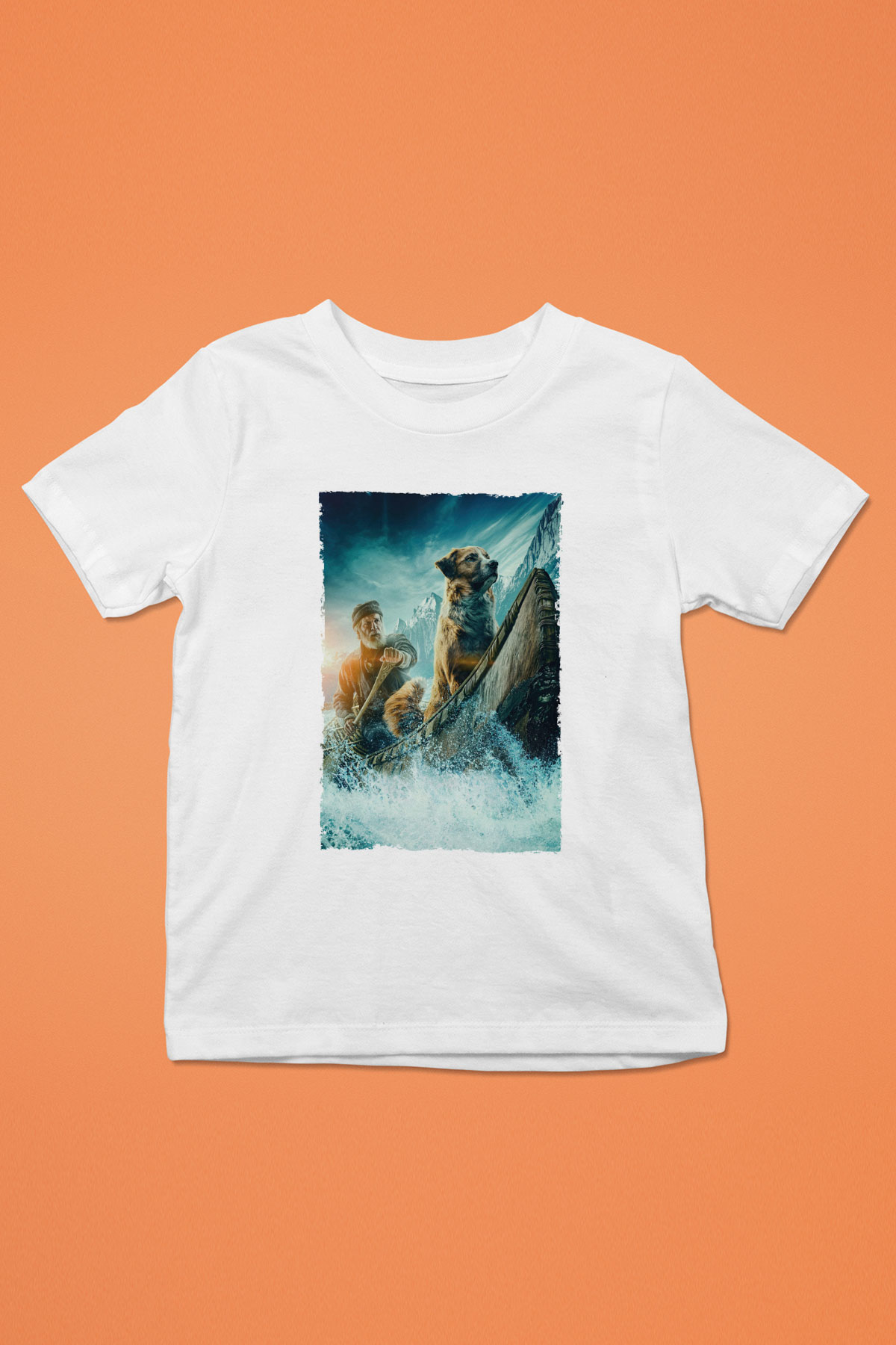 Unisex Vahşetin Çağrısı (The Call of the Wild) Baskılı Beyaz Çocuk Tshirt