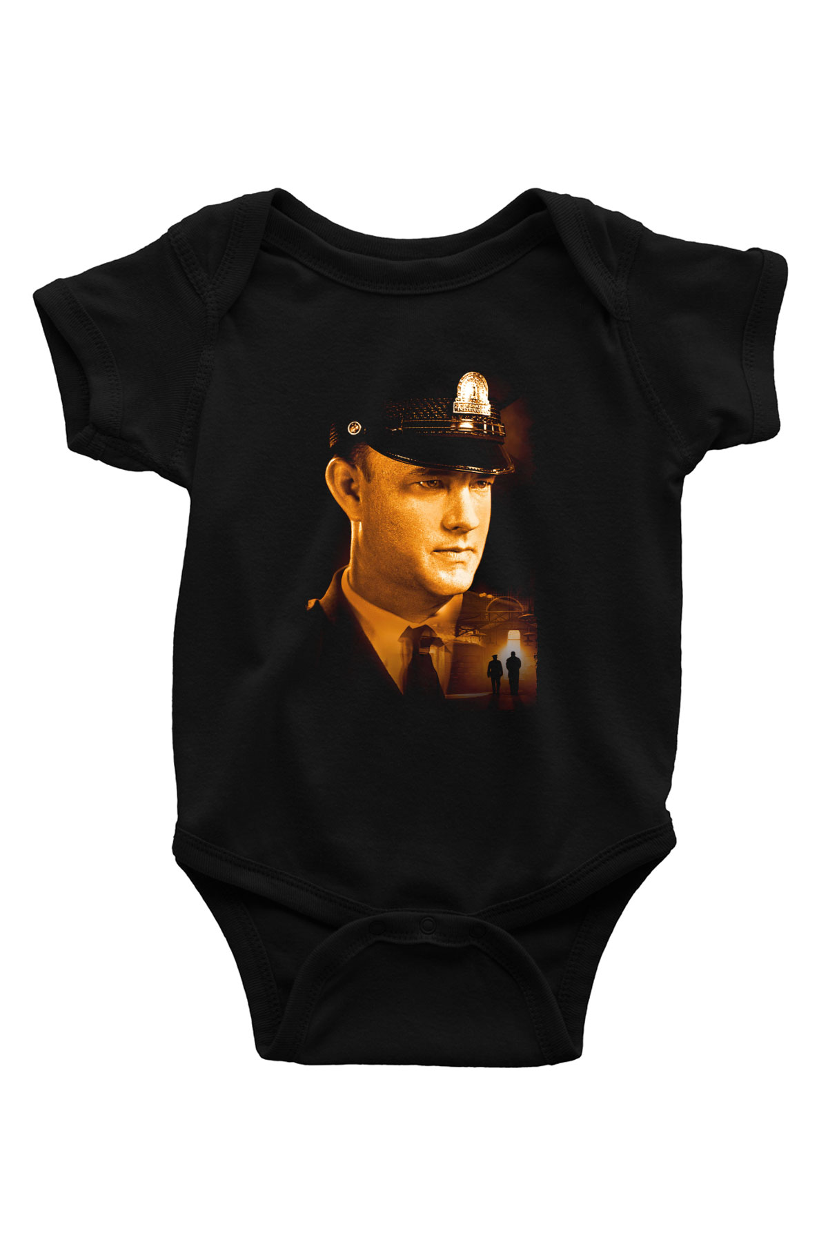 Unisex Yeşil Yol (The Green Mile) Baskılı Siyah Bebek Body - Zıbın