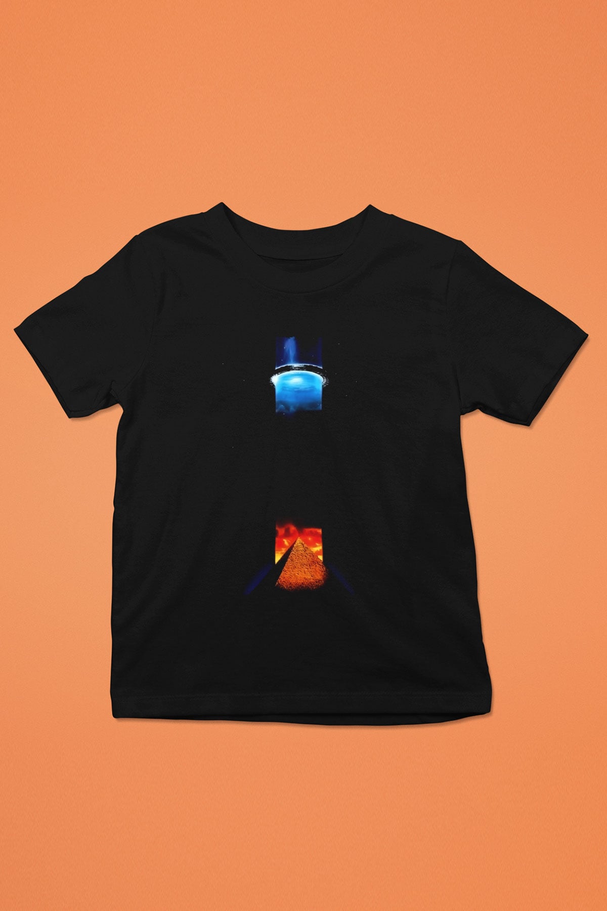 Unisex Yıldız Geçidi SG-1 (Stargate SG-1) Baskılı Siyah Çocuk Tshirt