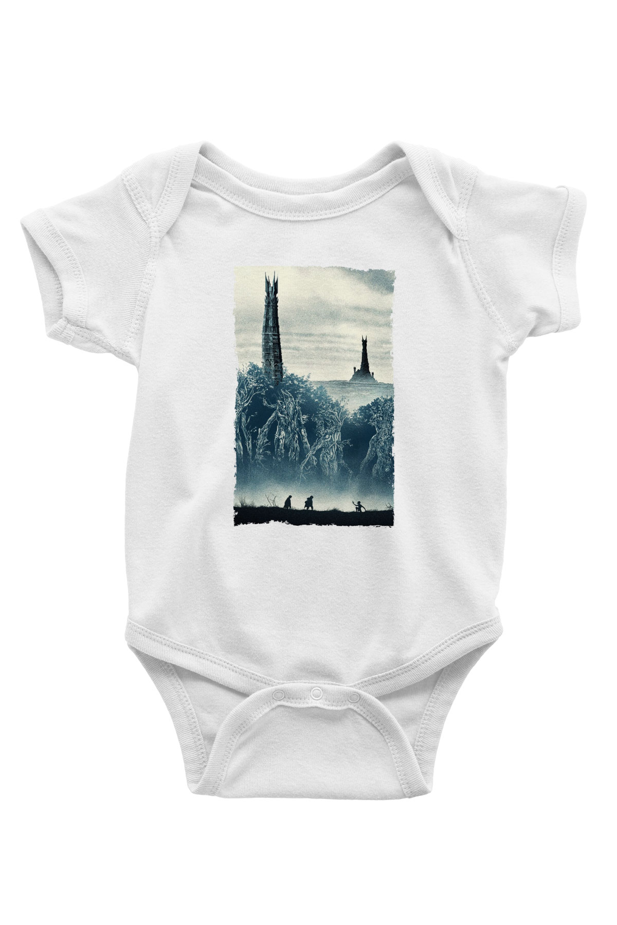 Unisex Yüzüklerin Efendisi İki Kule (The Lord of the Rings The Two Towers) Baskılı Bebek Body - Zıbın