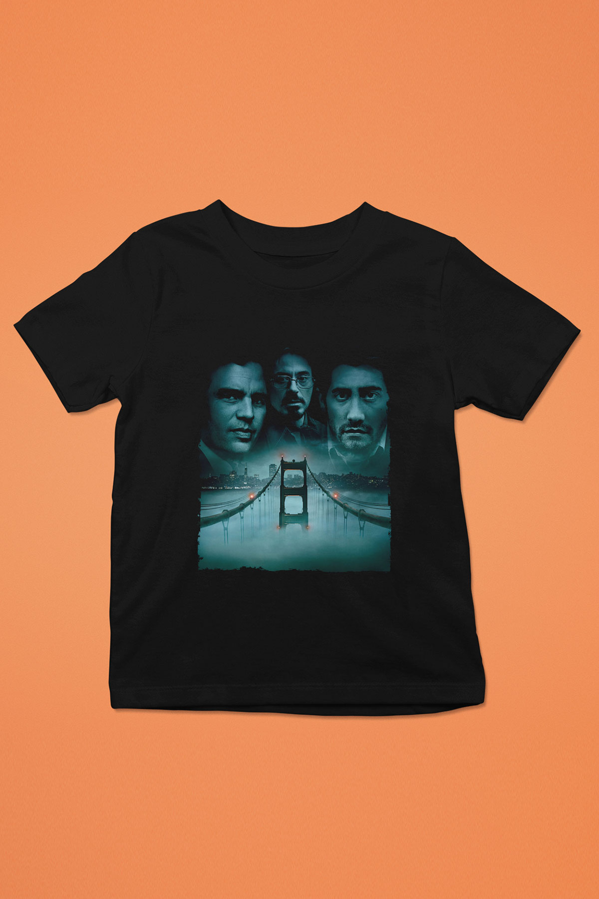 Unisex Zodiac Baskılı Siyah Çocuk T-Shirt