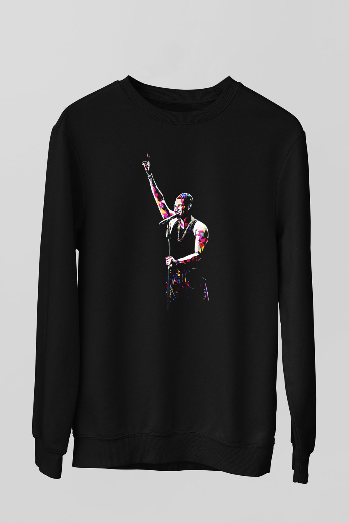 Usher Siyah Unisex Sweatshirt