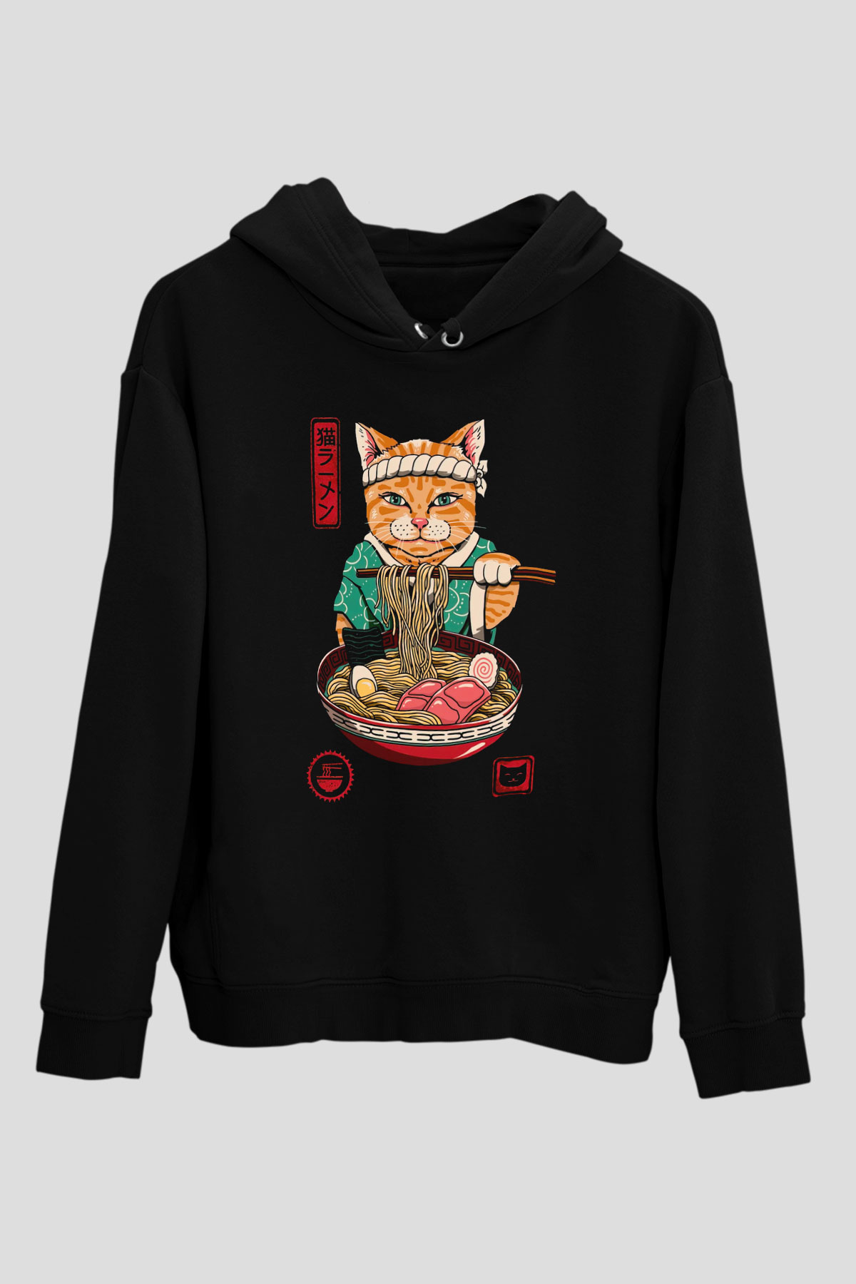 Uzakdoğulu KediSiyah  Unisex Hoodie