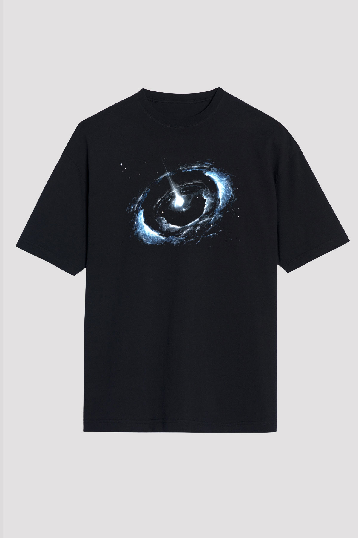 Uzay Siyah Unisex Oversize Tişört T-Shirt