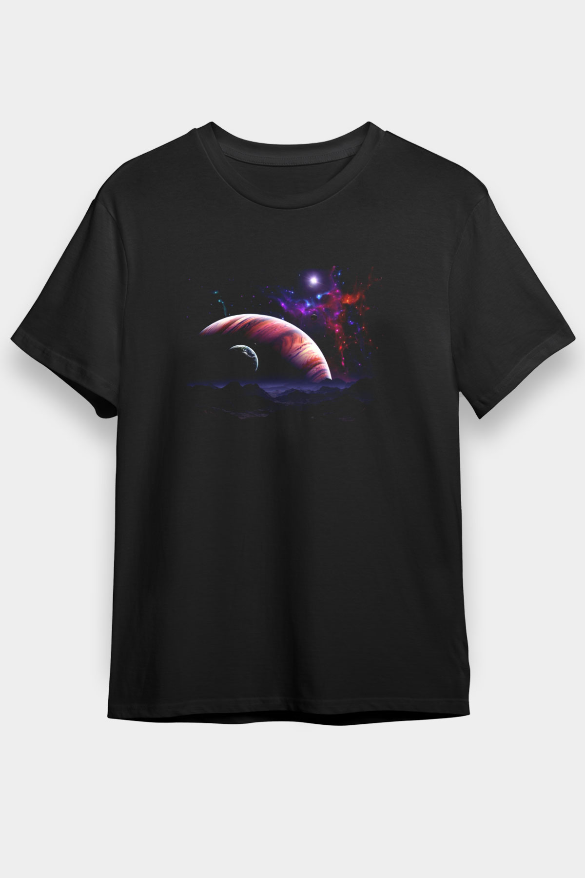 Uzay Siyah Unisex Tişört T-Shirt - TişörtFabrikası