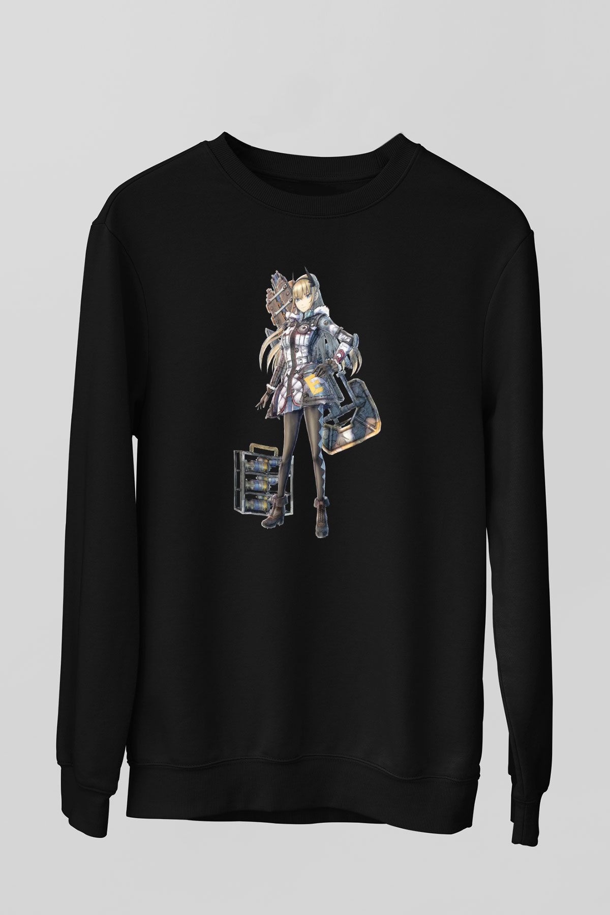 Valkyria Chronicles Siyah Unisex Sweatshirt