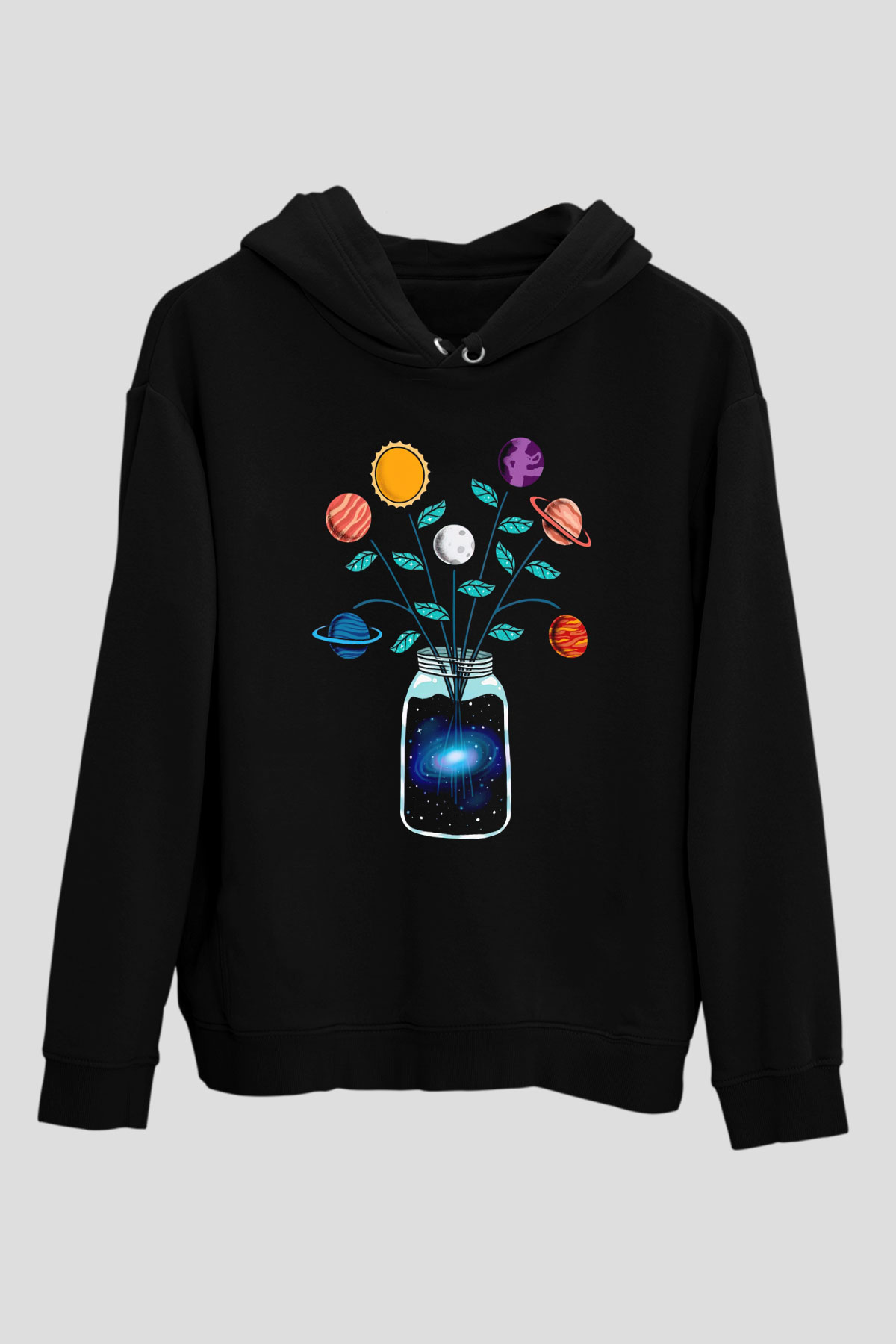 Vazodaki GezegenlerSiyah  Unisex Hoodie