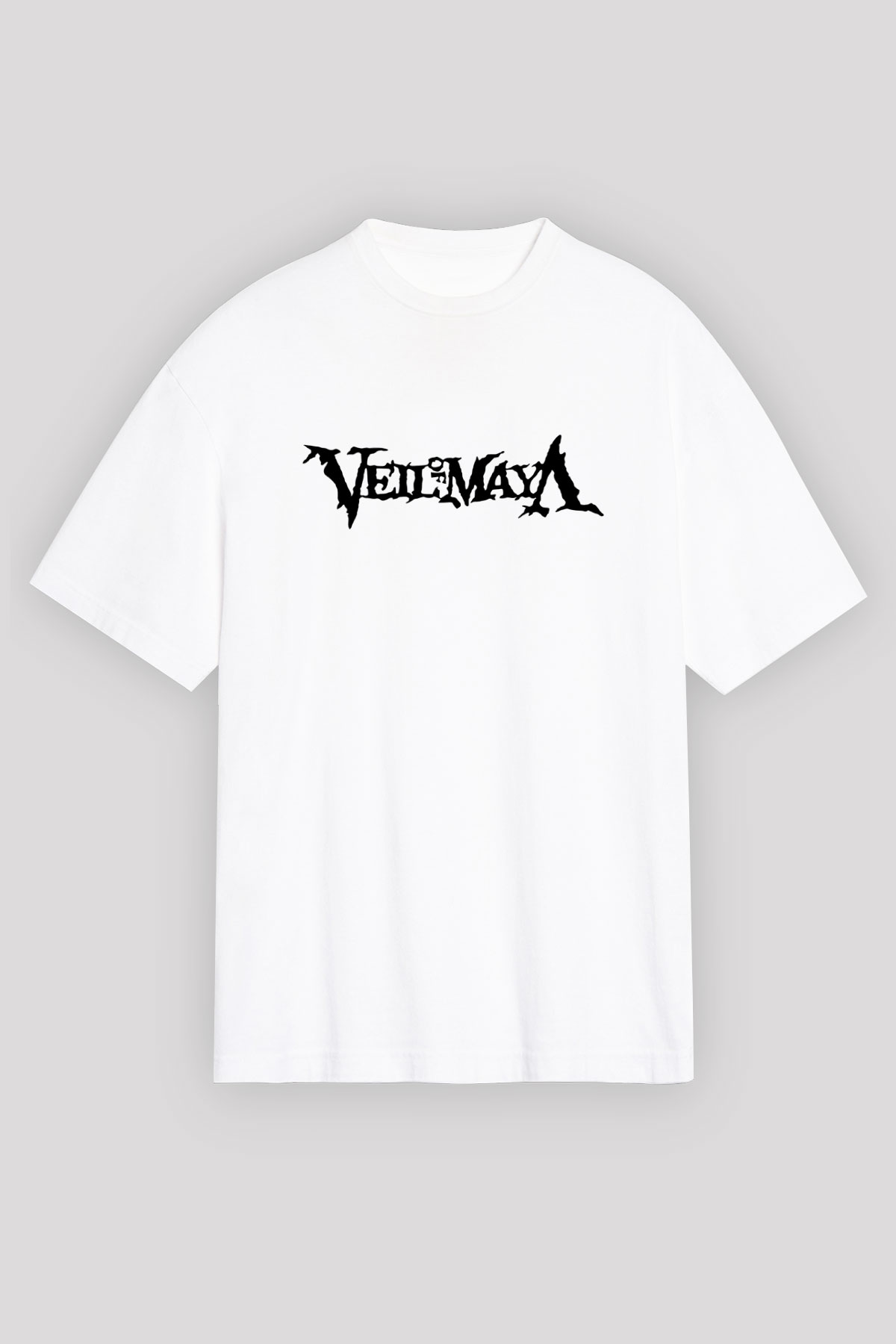 Veil of Maya Beyaz Unisex Oversize Tişört T-Shirt