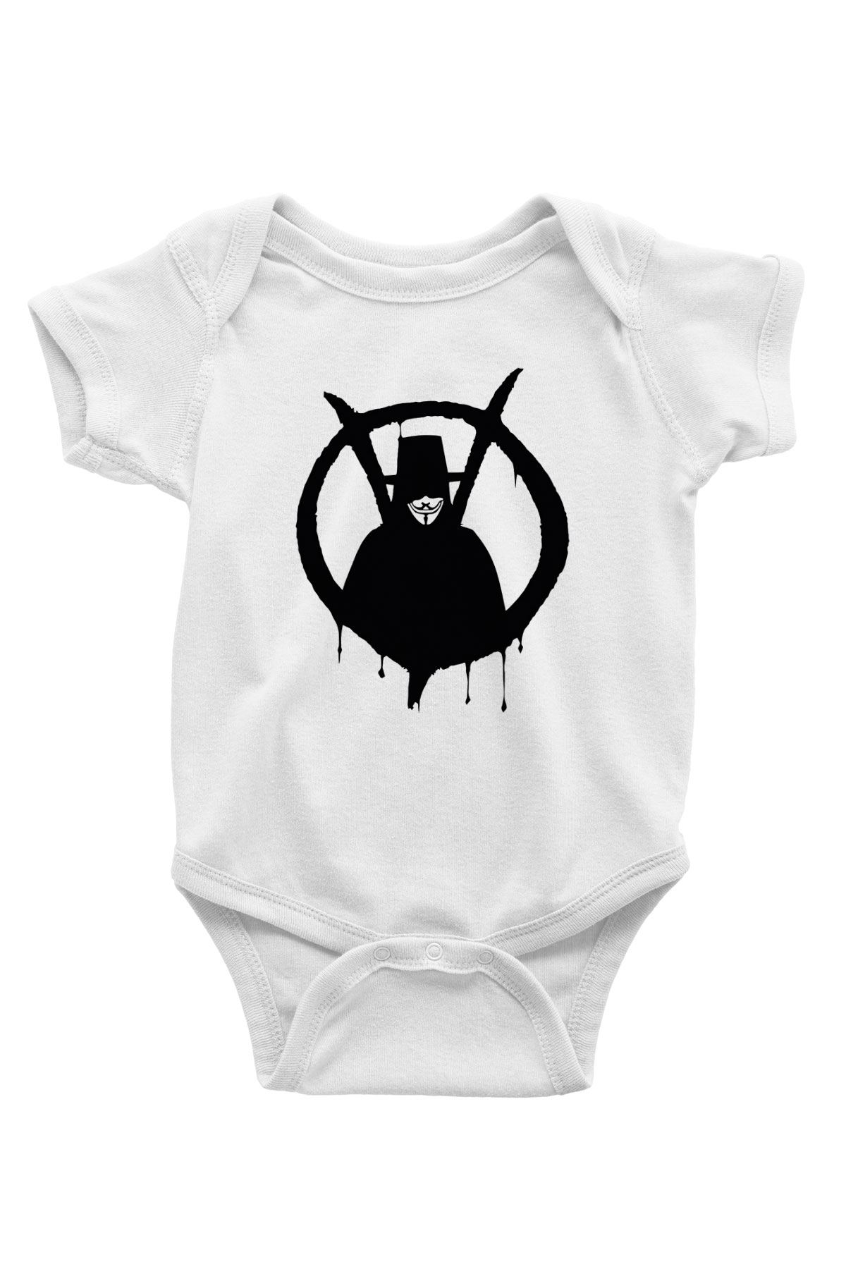 Vendetta Baskılı Beyaz Unisex Bebek Body - Zıbın